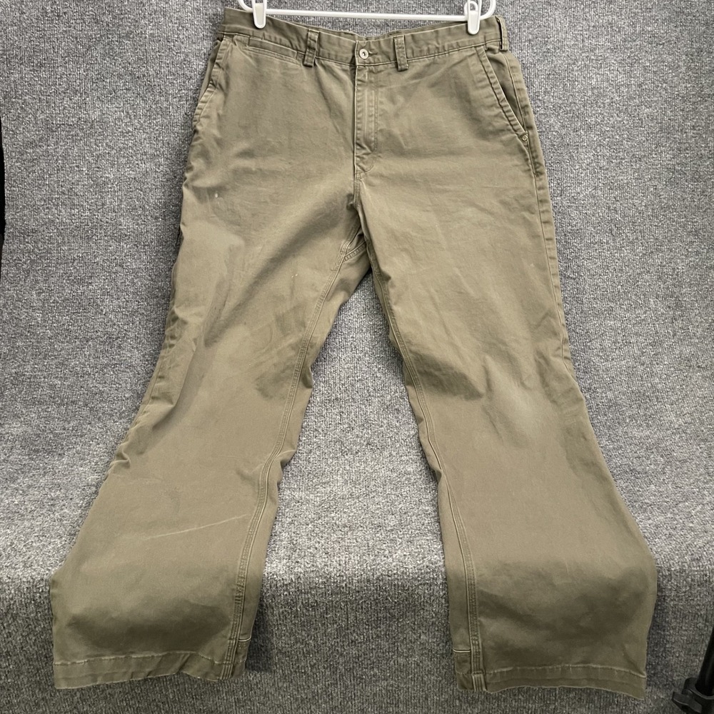 Duluth Flex Ballroom Khakis Pants Mens Sz 38x34 Green
